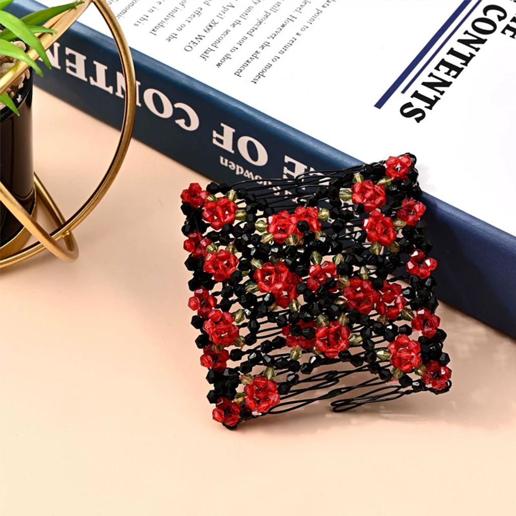 Женская волшебная эластичная расческа для волос 2 ряда волшебная легкая растягивающаяся расческа для волос для дня рождения, сцены, вечеринки, прически