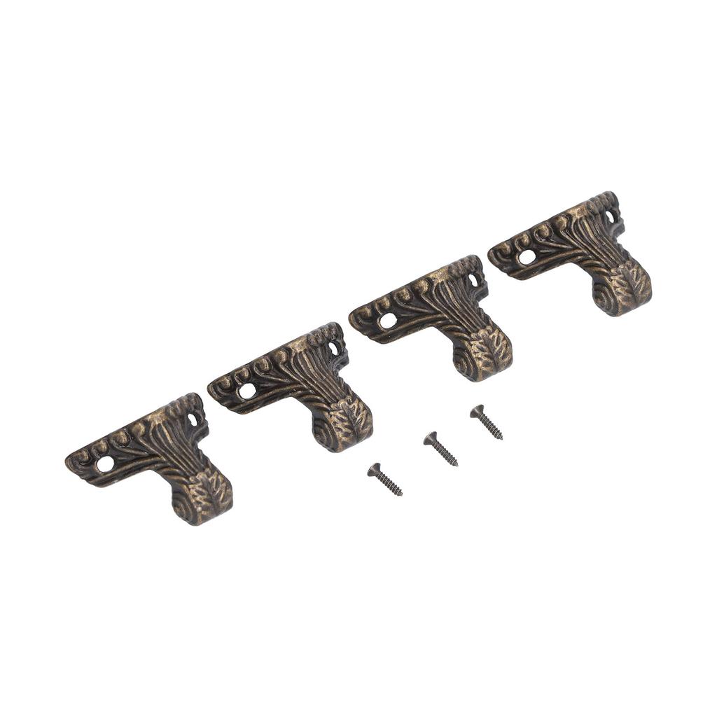 12 шт. Ножки для шкатулки для драгоценностей, античный элегантный внешний вид, прочный сплав премиум-класса, устойчивый к ржавчине, деревянный корпус