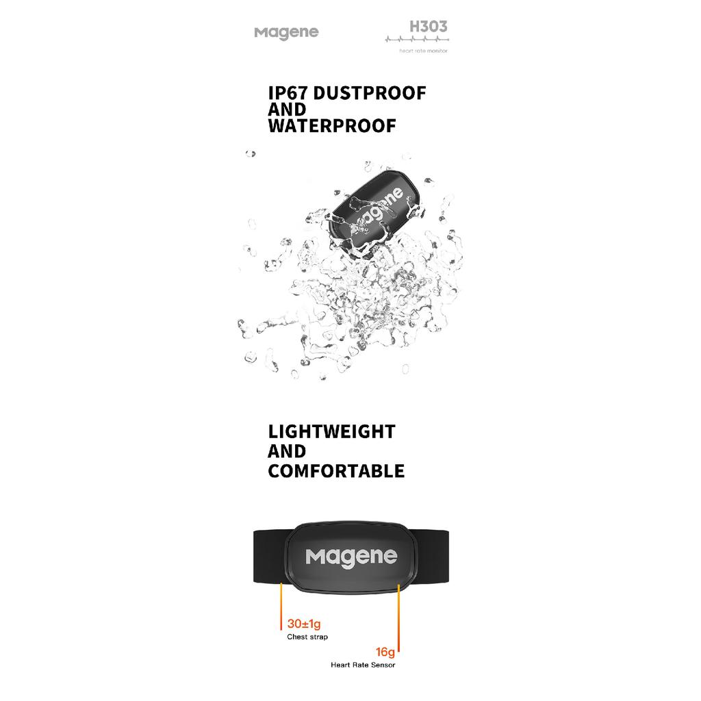 Magene H303 Датчик сердечного ритма Bluetooth ANT Обновление H64 Монитор ЧСС С Нагрудным Ремнем Двухрежимный Компьютер Велосипедный Спортивный Ремешок Пояс