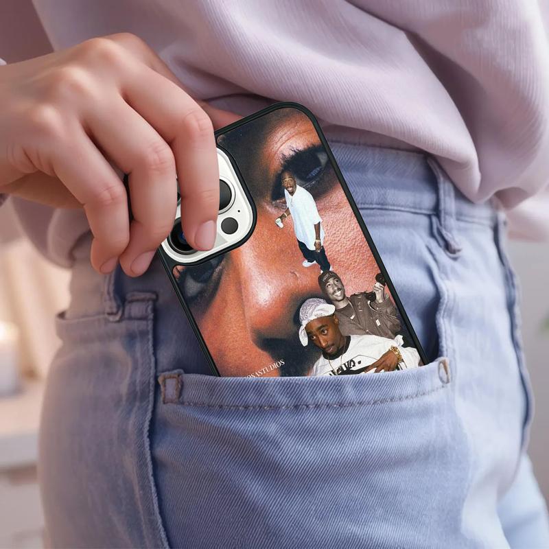 Мягкий чехол для телефона с изображением рэпера 2pac, певца Тупака, для iPhone 17 Air 15 16e 14 13 Pro Max Coque 12 11 Pro Max PLUS