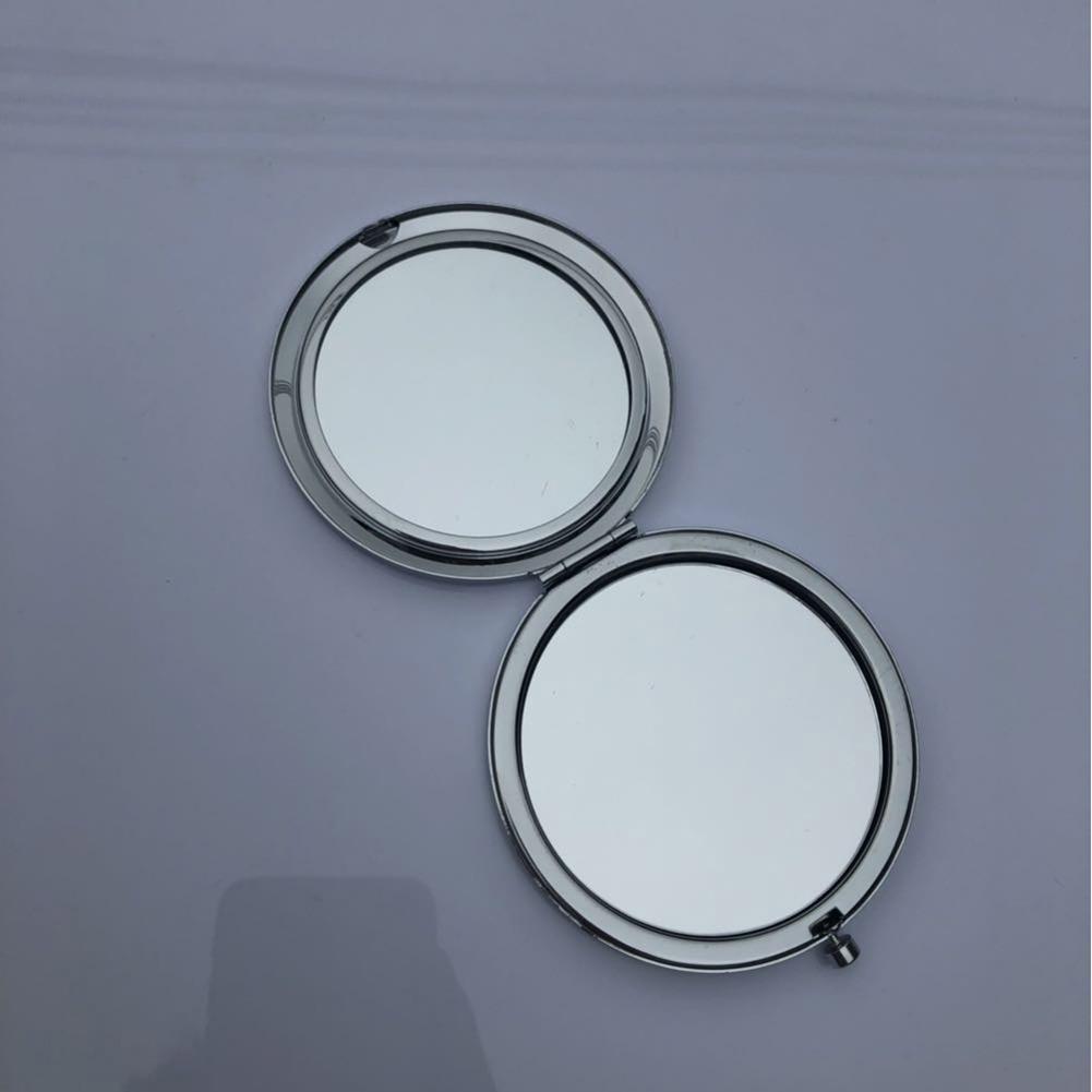 Модное повседневное ретро матовое круглое карманное зеркало для макияжа портативное двухстороннее складное лупа
