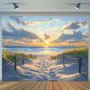 1 piece, tropical beach background photo, ocean beach landscape, suitable for indoor and outdoor decoration