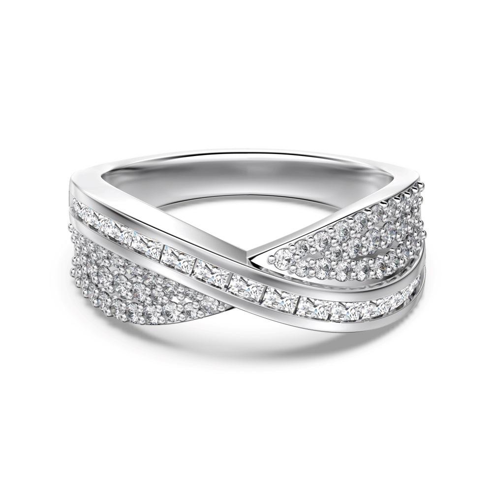 European and American Rings, Women's Niche Light Luxury Bows, Love Silver Rings