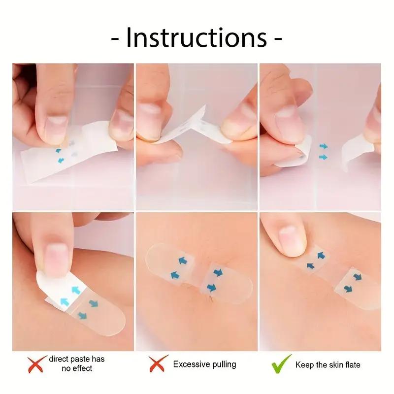 40 шт./компл. невидимые тонкие наклейки для лица V-образной формы, быстрая подтяжка лица, подтяжка шеи, глаз, двойной подбородок, морщины, клейкая лента для макияжа