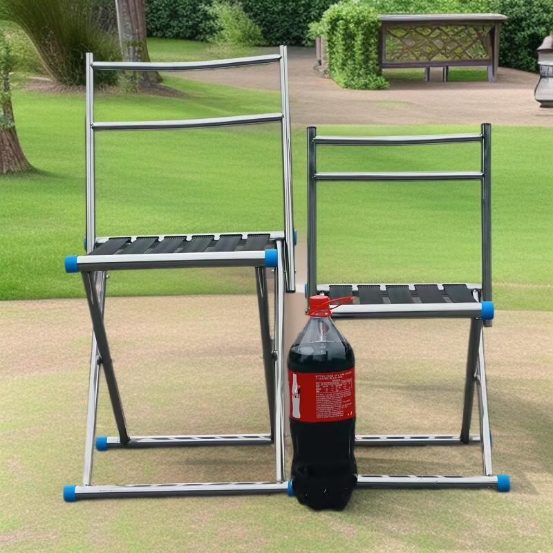SMVP Stainless Steel Folding Outdoor Stool