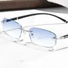 New Frameless Diamond Cut Edge Reading Glasses For Men Women Ultra Light High-Definition Anti Blue Light Presbyopia Eyeglasses