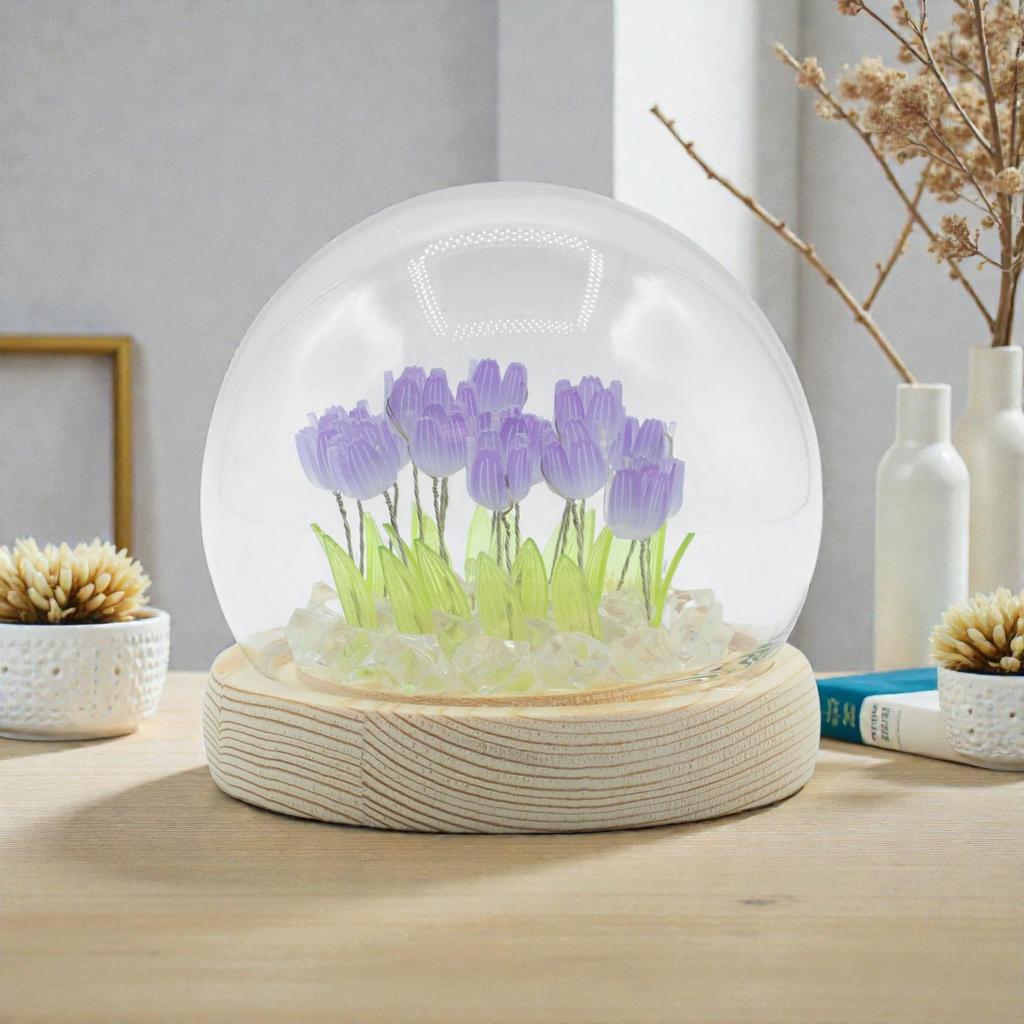 Floral Glow Garden Dome – 20 Tulips – LED USB