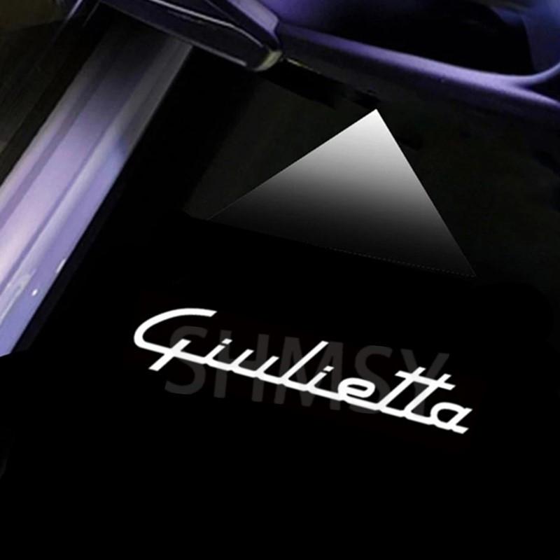 2Pcs LED Car Door Ghost Shadow Courtesy Lights For Alfa Romeo Giulietta 2011-2019 2020 2022 2021 Projector Emblem Accessories