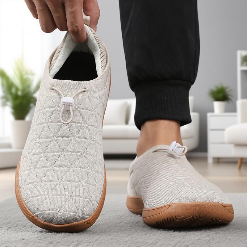 Mens Minimalist Walking Sneakers Shoes Wide Toe Barefoot Casual Wide Last Canvas Black Flat Board Shoes Breathable Mesh Shoes