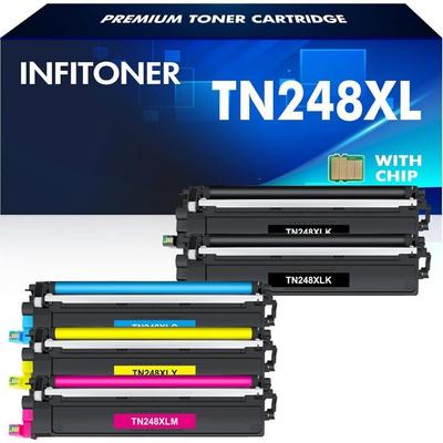 Набор из 5 совместимых тонеров TN248XL для Brother HL-L3240CDW, MFC-L3760CDW, DCP-L3560CDW