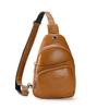 Chest Bag Female Sports Multifunctional Small Backpack Casual Simple Lightweight Retro Male Bag Slanting Shoulder Bag PU Soft Leather Mobile Phone Bag