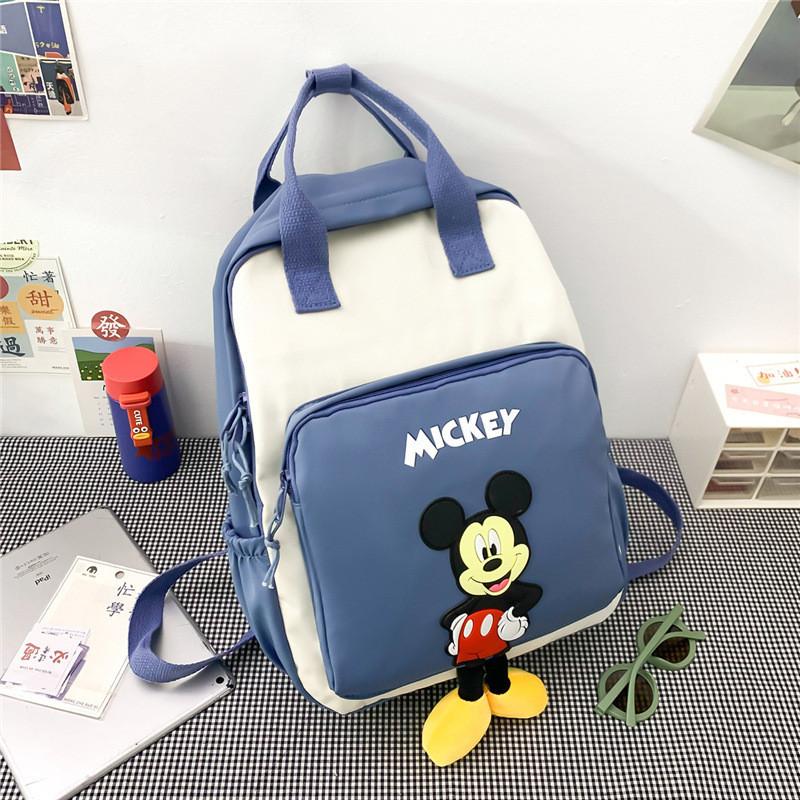 Disney Mickey Design Color Blocked Children Backpack For Kindergarten And Elementary Kids
