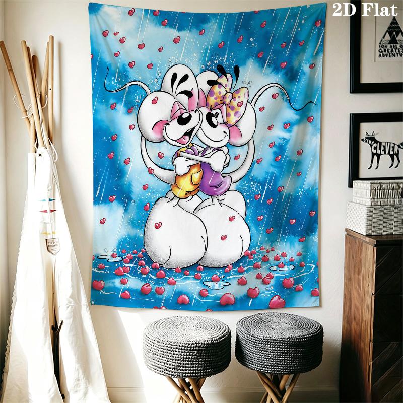 diddl cute Wall Tapestry Aesthetic Wall Hanging Printed Fabric Blanket Decorative Tapestries for Bedroom Living Room Home Decor