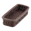 Todai PP Rattan Cutlery Basket, Large (Serves 4), Dark Brown, 115 X 280 X 55mm, Dishwasher Safe, Chopstick Holder, Kitchen Storage, 01001102