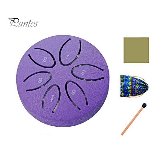 Стальной язычковый барабан для детей 3 дюйма 6 нот мини-барабаны для уличного использования с молотками и нотной тетрадью для сада, кемпинга, медитации, йоги