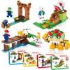 Colorful Super Mario Bros Dolls Luigi Peach Bowser Toad Building Blocks