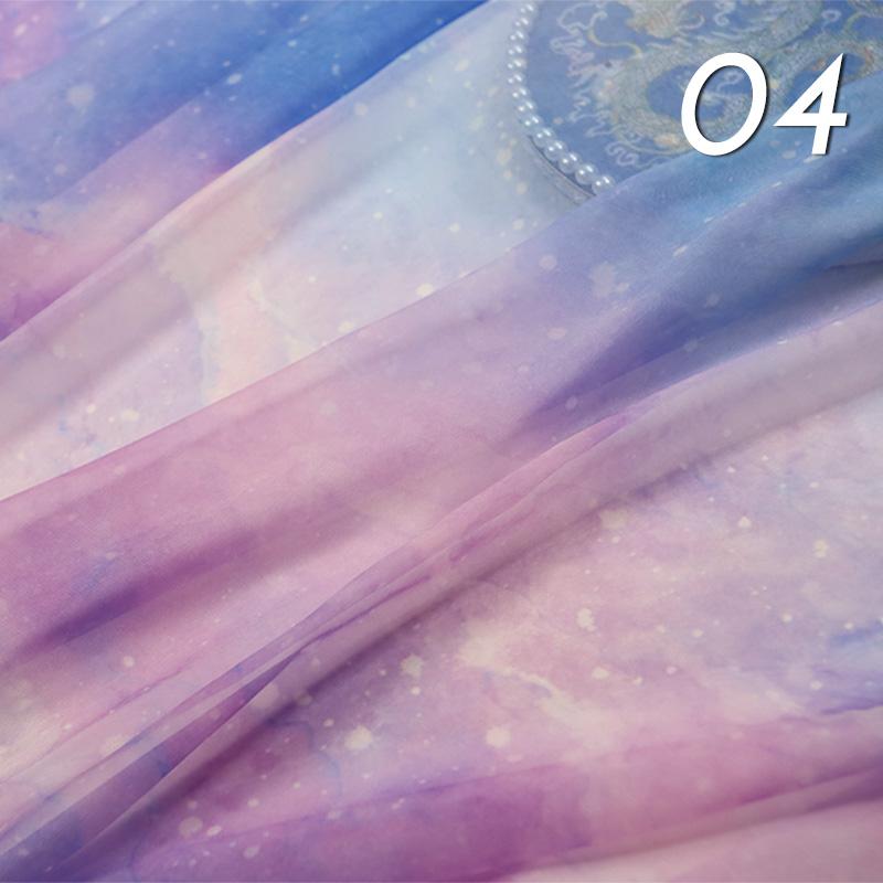 1/3/5M градиентная цветная шифоновая ткань 30D шифоновая ткань DIY радужная звездная прозрачная танцевальная одежда материал костюм платье ремесло