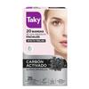 Восковые полоски для лица Taky Carbon Activado, 20 шт.