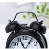 3 Inch Twin Bell Alarm Clock Modern Metal Mechanical Bedside Ringing Alarm Clock Battery Operated