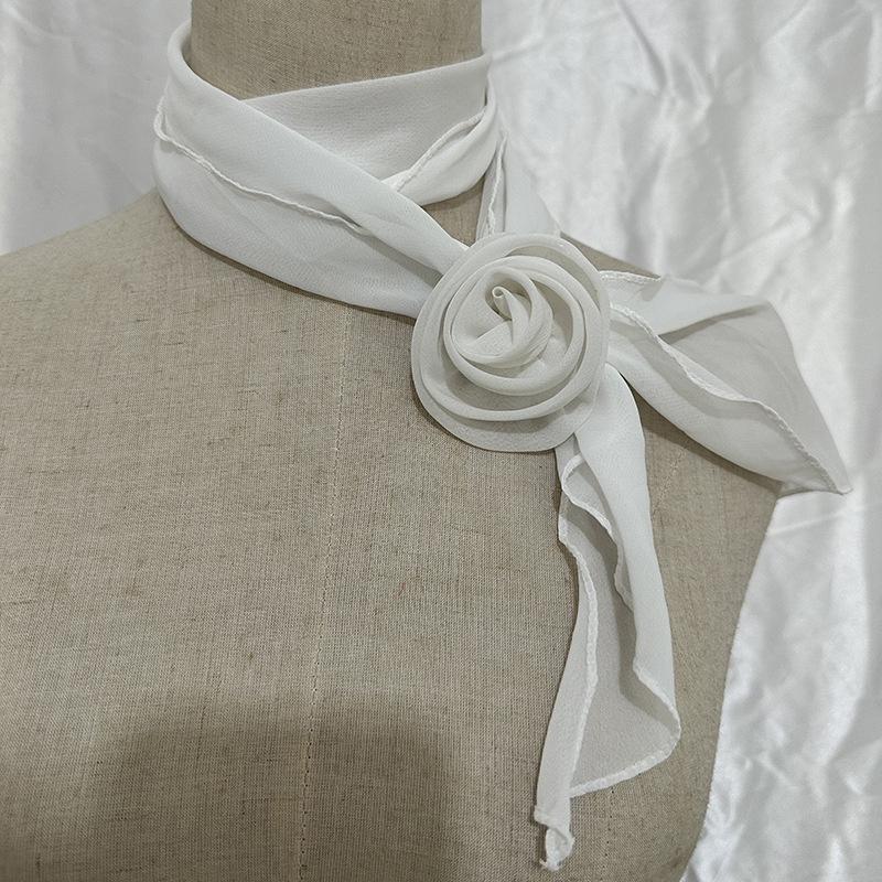 26 Colors Decorative Headscarf Solid Pink Rose Knitted Scarf Shawl Shawl Flower Sunscreen Headscarf Ladies Office Scarf