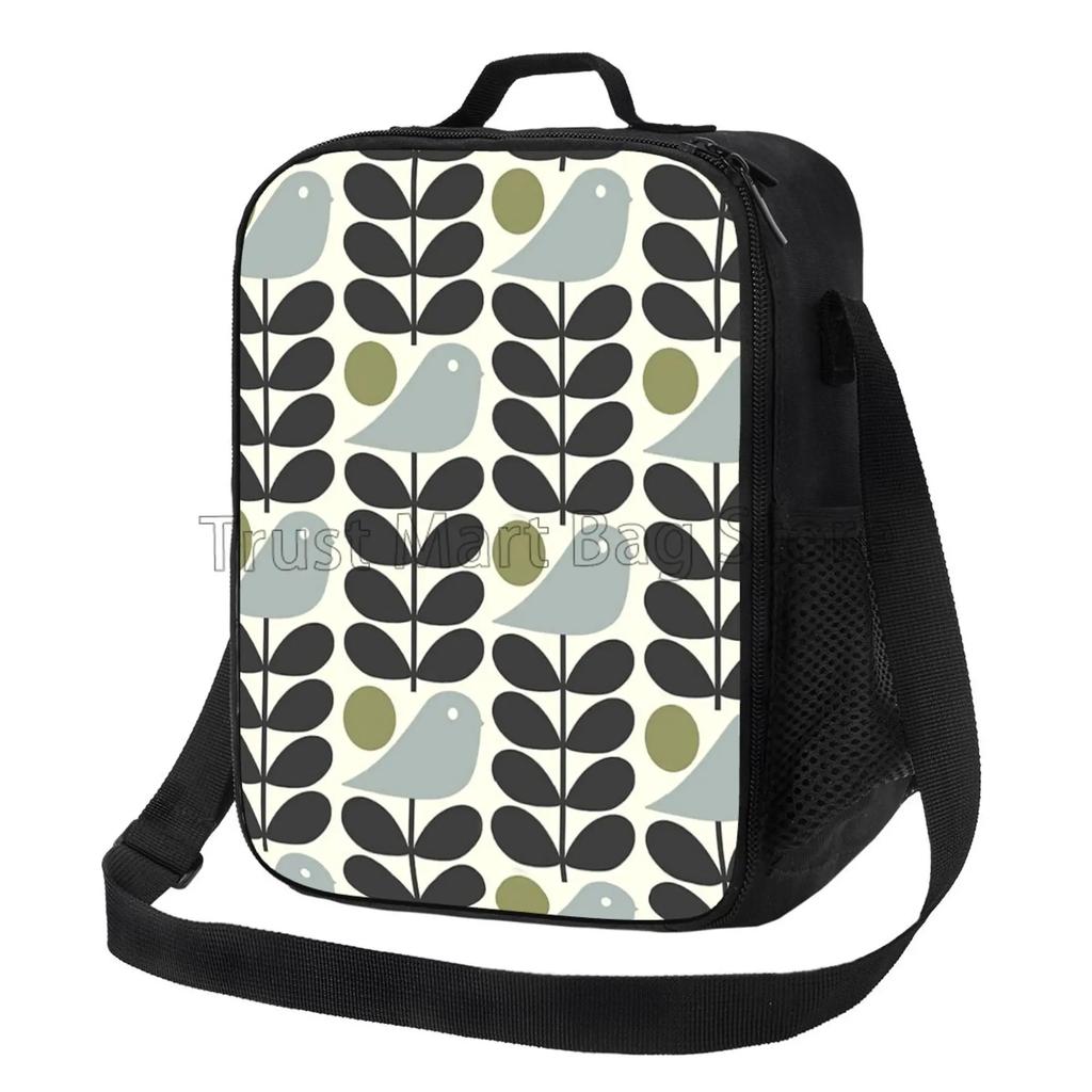Orla Kiely красочный листовой узор портативная сумка для ланча многоразовая термосумка Bento с регулируемым ремешком для работы пикника путешествия
