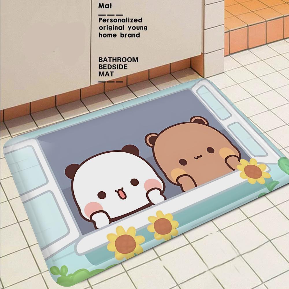 Bubu And Dudu Cute Cartoon Kitchen Mat Washable Non-Slip Living Room Sofa Chairs Area Mat Kitchen Toilet Rug