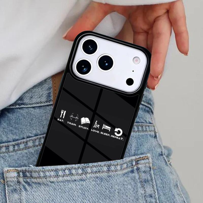 Мотивационный чехол для телефона с цитатами о фитнесе и спортзале для iPhone 17ProMax 12 13 14 15 16e 17 Pro Max Plus Air Cover