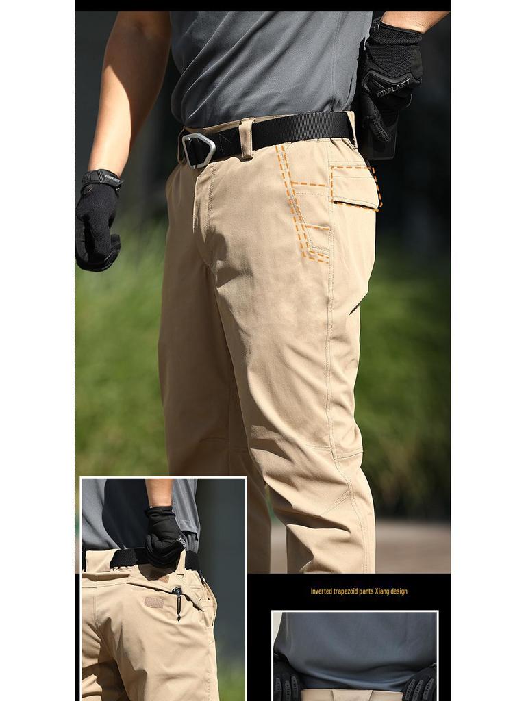Тактические мужские водонепроницаемые брюки облегающего кроя Angken: Износостойкий, Пятноустойчивый, Повседневный уличный стиль на весну/осень
