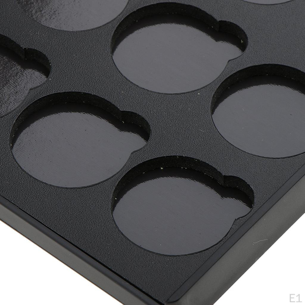 Plastic Black Empty Magnetic Blusher Eyeshadow Makeup Case Organizer Container Portable