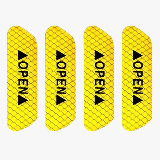 4шт открытые двери автомобиля светоотражающие знаки безопасности предупреждающие наклейки декор