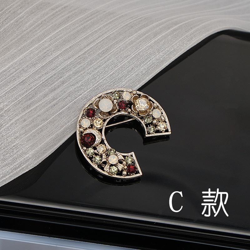 British Vintage Baroque Court Brooch Medieval Men'S And Women'S Suit Micro Diamond Pearl Flower Brooch Coat Accessories