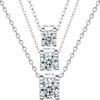 Ожерелье с головой быка 0.5CT-2.0CT, классическое ожерелье с четырьмя когтями, инкрустированное белым выращенным в лаборатории бриллиантом DE VVS1-VS1 с сертификатом IGI для женщин и девочек, изящные ювелирные изделия, подарки