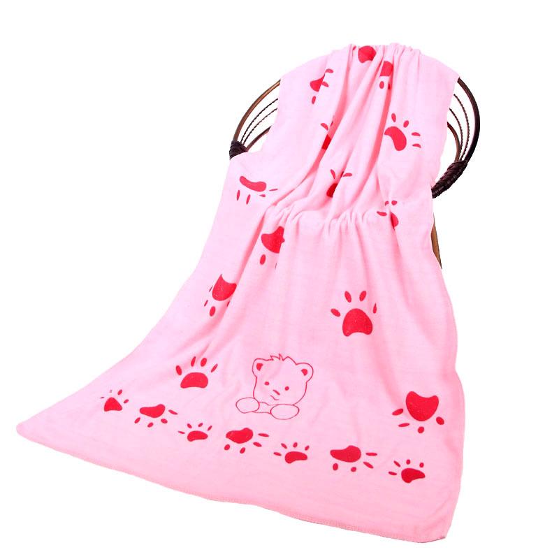 Cartoon Ultra-Fine Fiber Bath Towel: Absorbent, Lint-Free, for Home & Beach, Kids & Adults