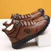 Мужские хлопковые ботинки Зимние Снегостойкие Рабочие ботинки Удобные Уличные Мужские Повседневные Меховые Ботильоны