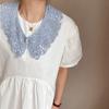 Adjust Clothes Neck Ruff Mini Cape Lapel Half Shirt Lace Fabric Neckline Detachable Fake Collar