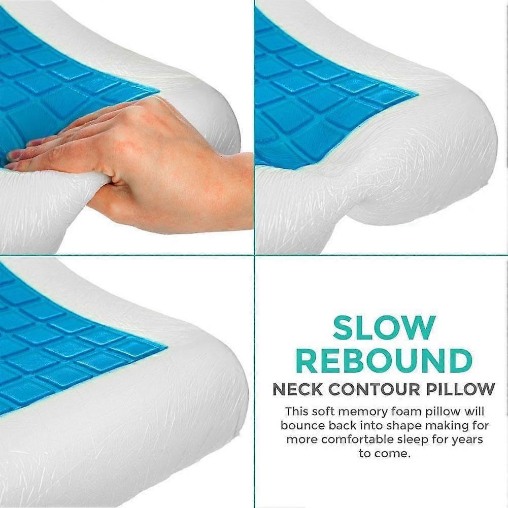 Cooling Orthopedic Memory Foam Contour Cervical Pillow Gel Firm Neck t,1 G6D1