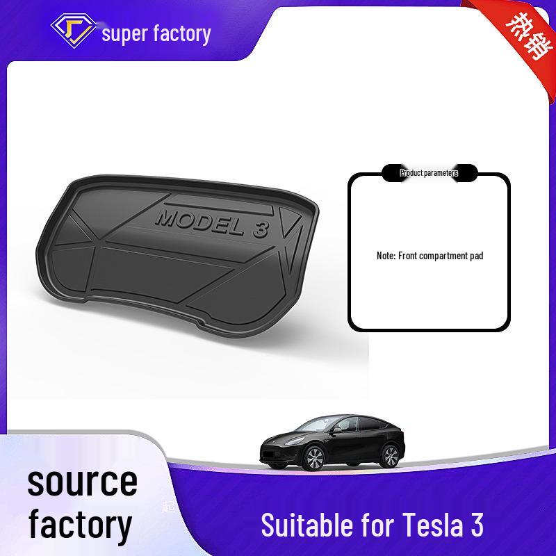 Коврик в багажник Tesla Model 3 (2019-2025 гг.) - Аксессуары для интегрированного мата спинки из ТПЭ
