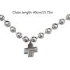 Stylish Beaded Necklace Jewelry Fashionable Crosses Pendant Neckchains Ornament Clavicle Chain Charm for Men and Women