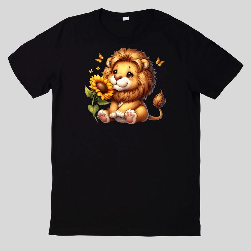 T-Shirt Sonnenblume süßes Tier Baumwolle Fun Spaß Sprüche Lustig Cartoon