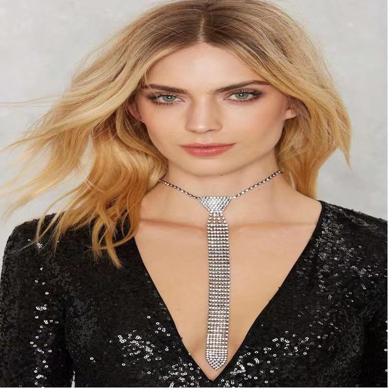 Rhinestone Arrow-Shaped Fashion Tie for Men and Women - Wedding Dress Accessory