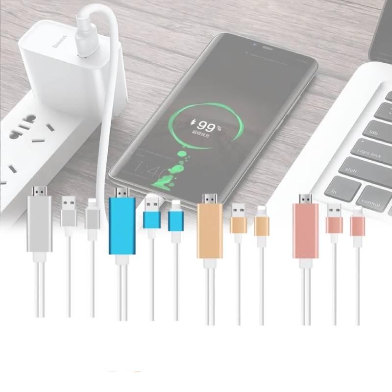 Lightning Adapter Hdmi Cable Mobile Phone 18m Copper Conductor Data Line