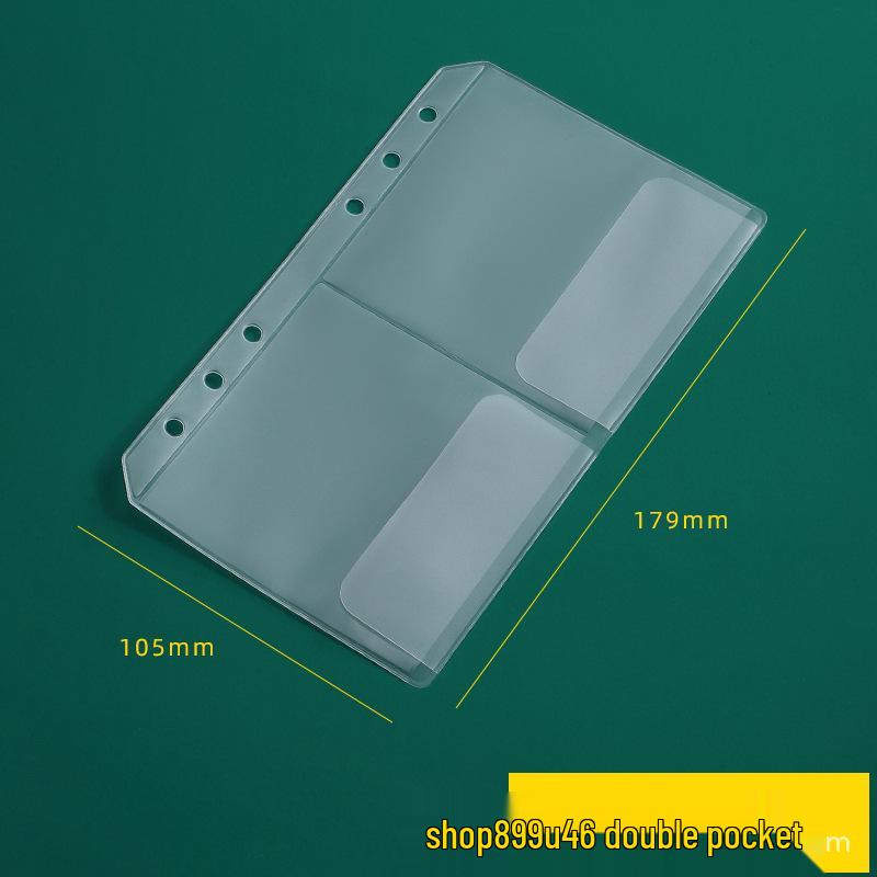 Прозрачные ПВХ пакеты-файлы разных размеров на кольцах с молнией: A6/A5 Хранилище документов и A7 Визитница, 6-кольцевой дизайн.