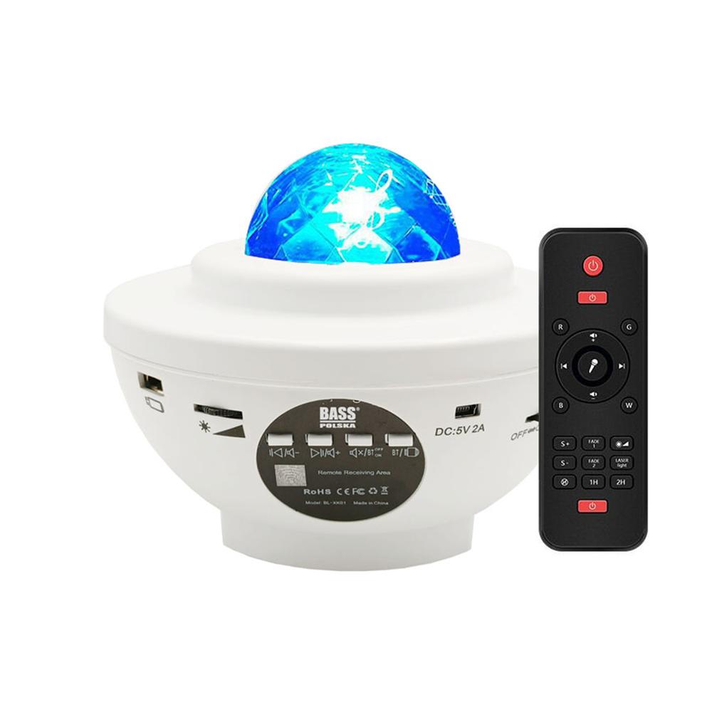 Star Projector With Bluetooth Speaker, Led Star Display, White