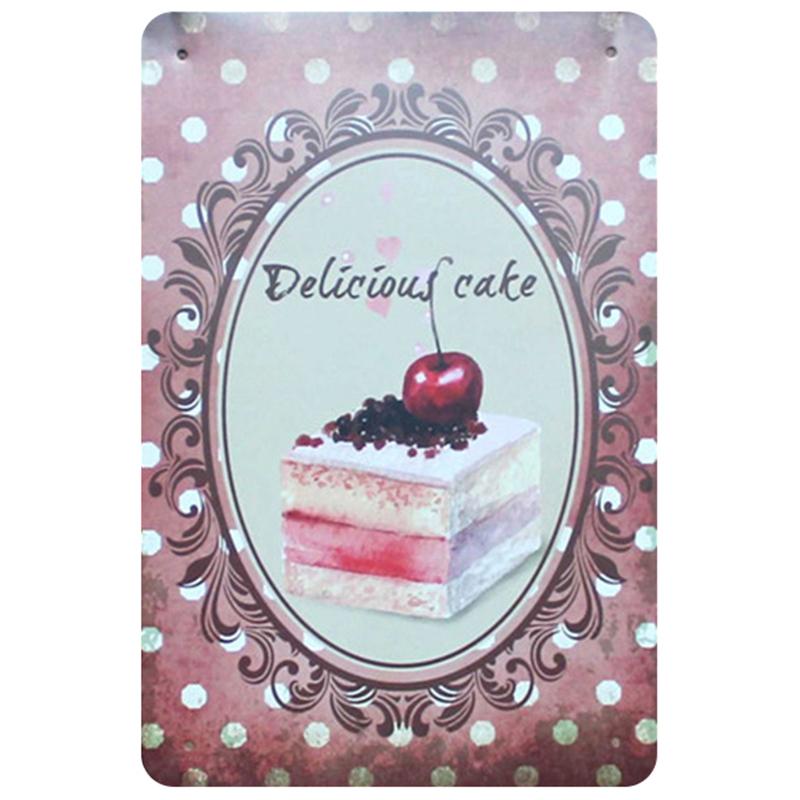 Фрукты, пекарня, десерт, металлические жестяные вывески, сладкая табличка, кухонная настенная художественная железная картина, табличка для паба, клуба, бара, ресторана, декоративная тарелка