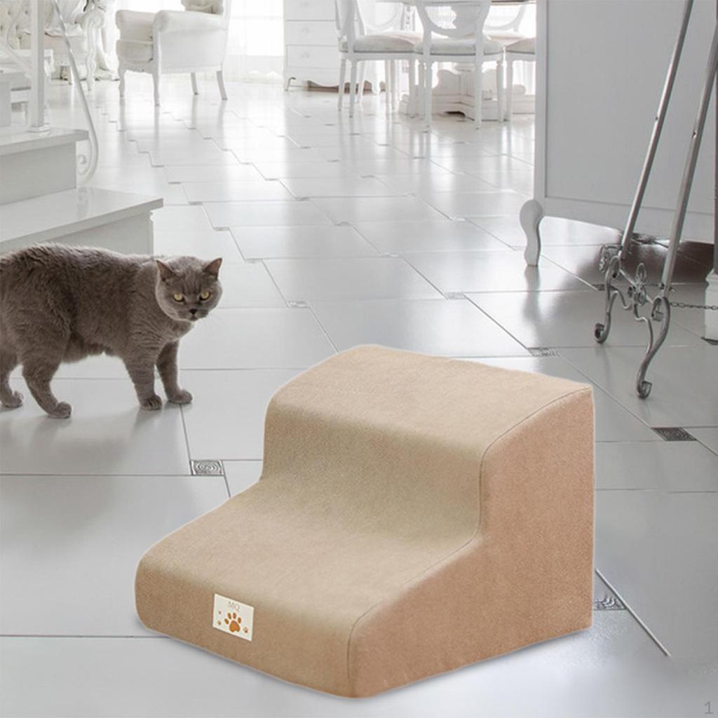 Лестница для собак, наклон 35 градусов, ступеньки для домашних животных, для внутреннего использования, портативная, с мягким нескользящим дном, легкая, моющаяся