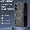 KEYSION Hollow Heat Dissipation Case for Xiaomi POCO X7 Pro Silicone+PC Magnetic Cooling Shockproof Phone Cover for Redmi Turbo4