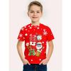 Children's T-Shirt Santa Claus Christmas Print Girl Clothes Cute Pullover Tees Boy Tops Fashion Gift Children's Clothing