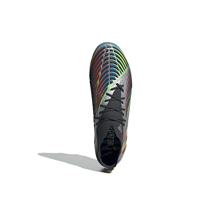Adidas Predator Edge.1 FG 'Silver Metallic Black' (Unisex) Silver Metallic / Core Black / Team Solar Green Soccer Shoes HR1573