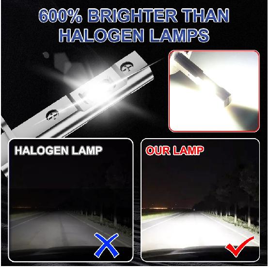 24V 36V 12V H1 LED Headlight 200000LM 6500K 500W 16PCS 7585 CSP Chip 1:1 Halogen Size Led H1 Fanless No Fan Mini Diode Truck Bus