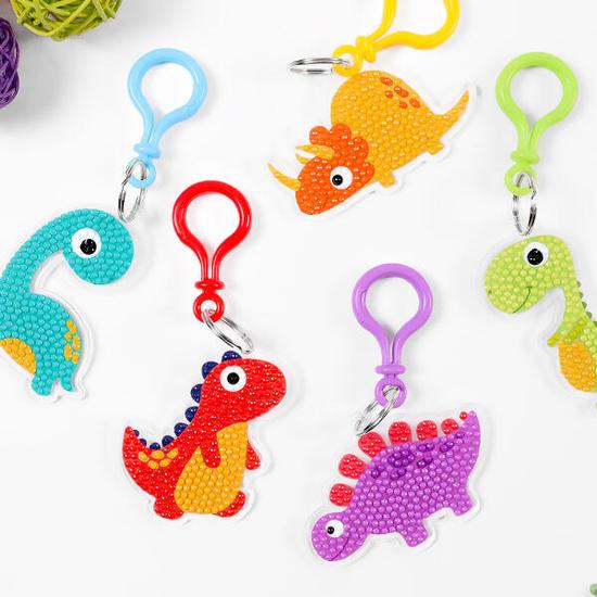 Art Box/Claypia Dinosaur Making Kit DIY Children's Jewelry Cross Stitch Keyring